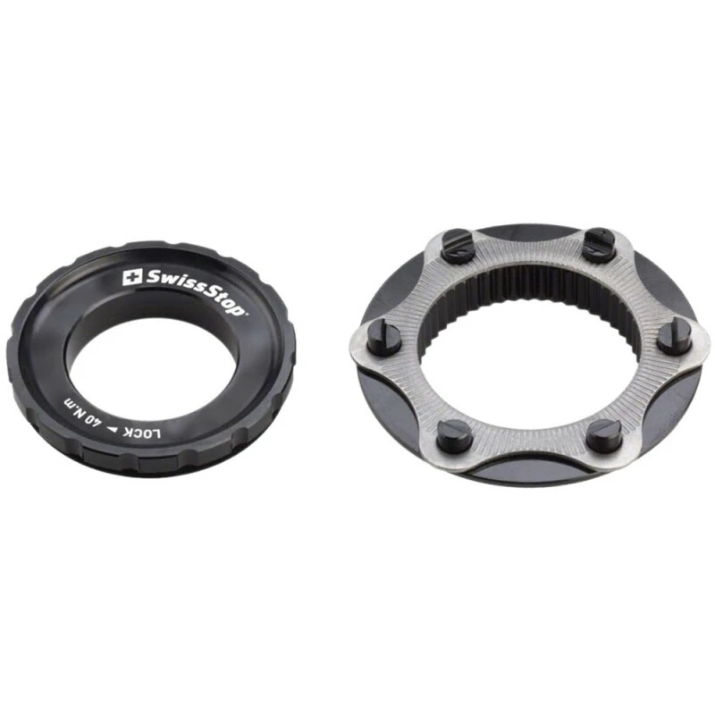 SwissStop Centerlock Adapter, Alu, Schwarz 4 SwissStop Centerlock Adapter, Alu, Schwarz – Bild 2